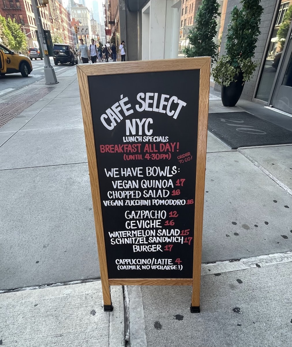 Cafe Select Menu - Image 1